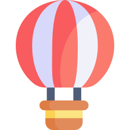 Hot air balloon icon