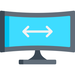 Curved monitor icon