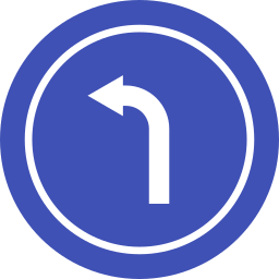 girare a sinistra icona