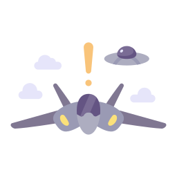 Fighter airplane icon