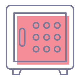 cassetta di sicurezza icona