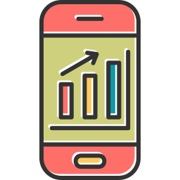 Mobile analytics icon