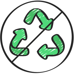 no reciclable icono