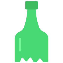 botella rota icono