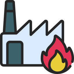 incineración icono