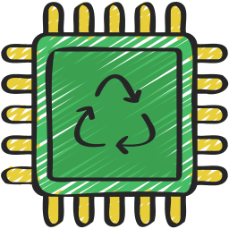 technologie recyclée Icône