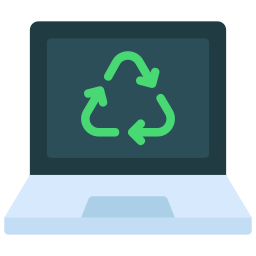 tecnología reciclada icono