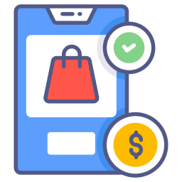 Mobile shopping icon