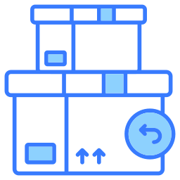 caja de devolución icono