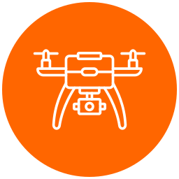 dron de cámara icono