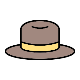 fedora hoed icoon