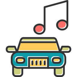 música de carro Ícone