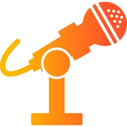 Microphone stand icon