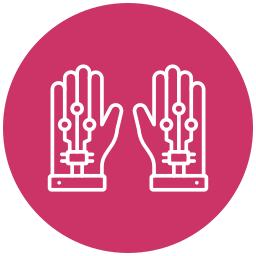 Wired gloves icon