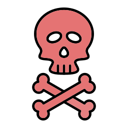 Skull and bones icon
