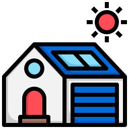 casa solar Ícone