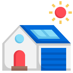 casa solar Ícone