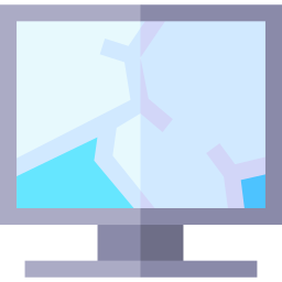 pantalla rota icono