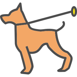 Dog walking icon
