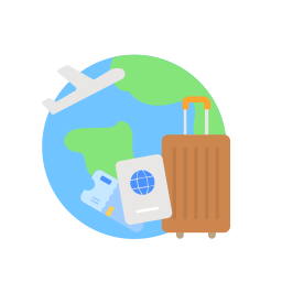 Travel baggage icon