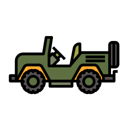 Military jeep icon