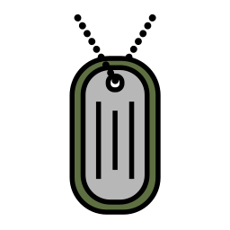 Dog tag icon