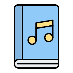 libro de música icono