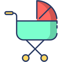 Baby carriage icon