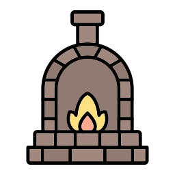 forno de pedra Ícone