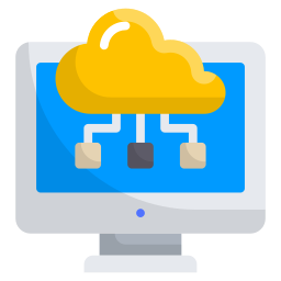 servizio cloud icona