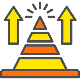 grafico a piramide icona