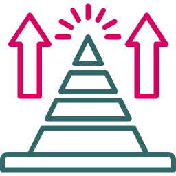 grafico a piramide icona