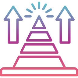 grafico a piramide icona