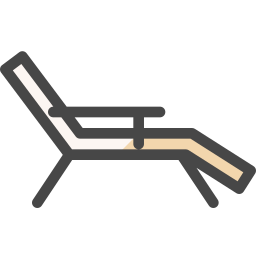 silla de cubierta icono