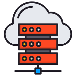 Cloud hosting icon