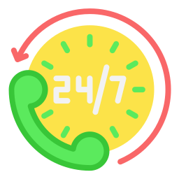 soporte las 24 horas icono