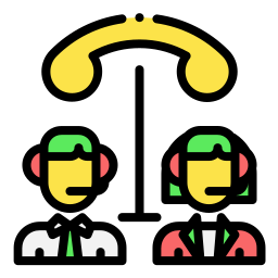 pracownik biura telefonicznej obsługi klienta ikona