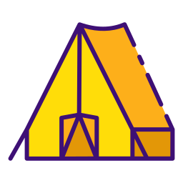 tenda da campeggio icona