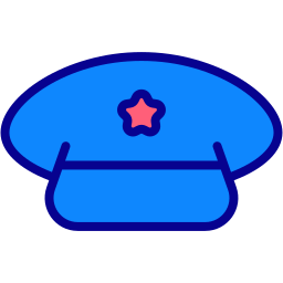 berretto della polizia icona