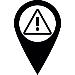 pin de señal de advertencia icono