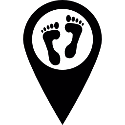 voetafdrukken speld icoon