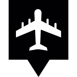 pin del aeropuerto icono