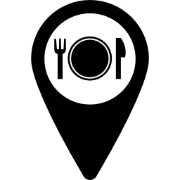 restaurant pin icoon