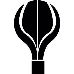 heteluchtballon silhouet icoon