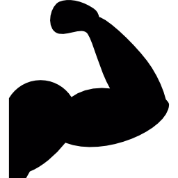 silueta de músculos del brazo icono
