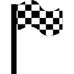 Развевающийся флаг проверки иконка