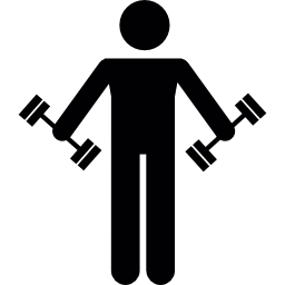 Man lifting weight icon