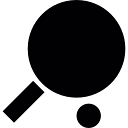 pelota y raqueta de ping pong icono