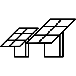 due pannelli solari icona