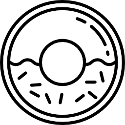 okrągły pączek ikona